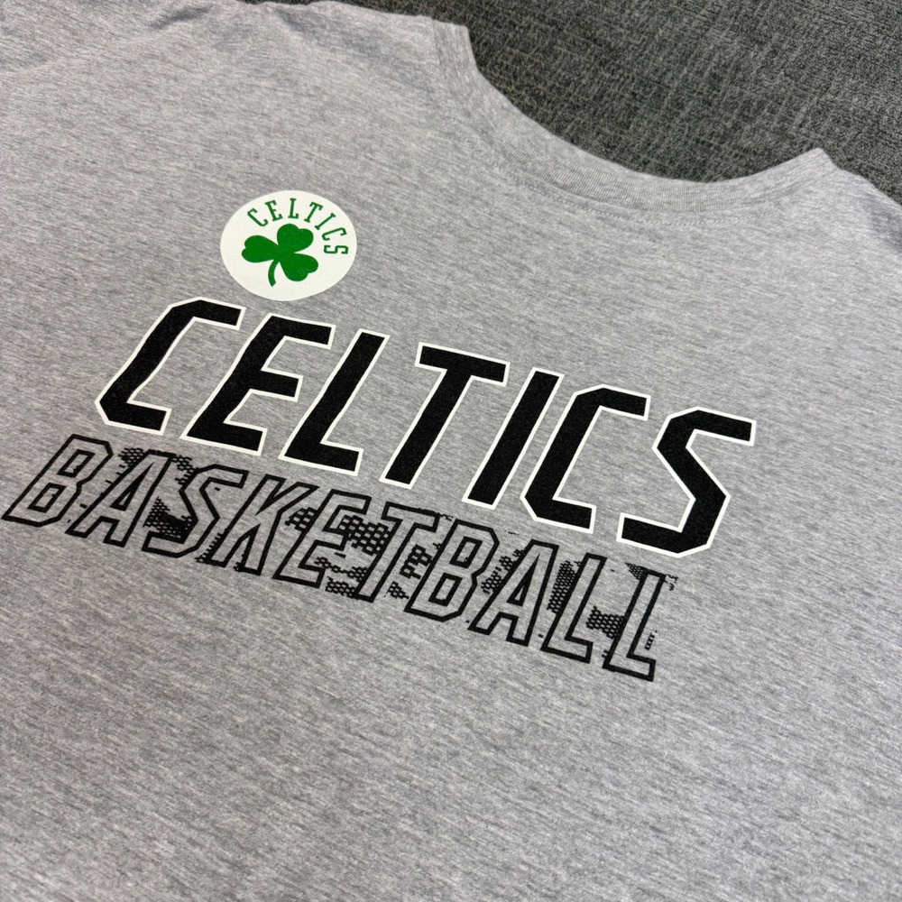 Boston Celtics T-Shirt Mens Gray 4XLT Big & Tall NBA Basketball Tee Fanatics